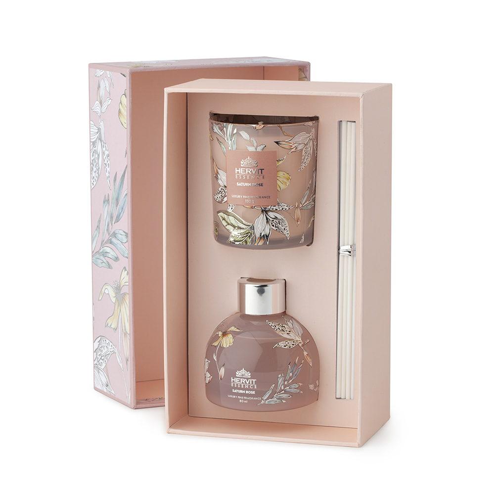 Set profumambiente con candela Blooms